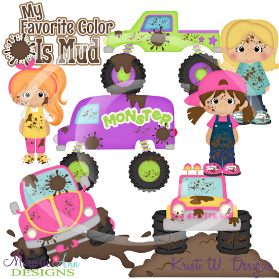 Mudding-Girls SVG Cutting Files Includes Clipart - Click Image to Close